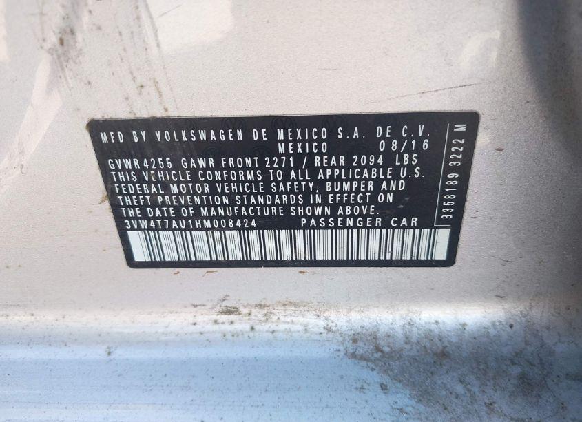 Photo 9 of 2017 Volkswagen Golf GTI S 4-DOOR (VIN 3VW4T7AU1HM008424)