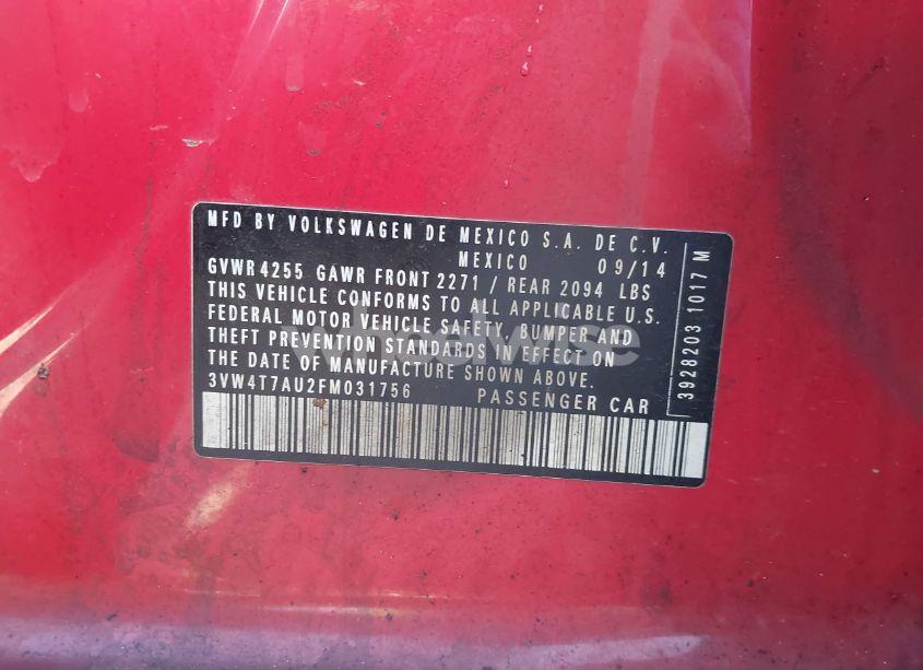 Photo 9 of 2015 Volkswagen Golf GTI 2.0T S 4-DOOR (VIN 3VW4T7AU2FM031756)