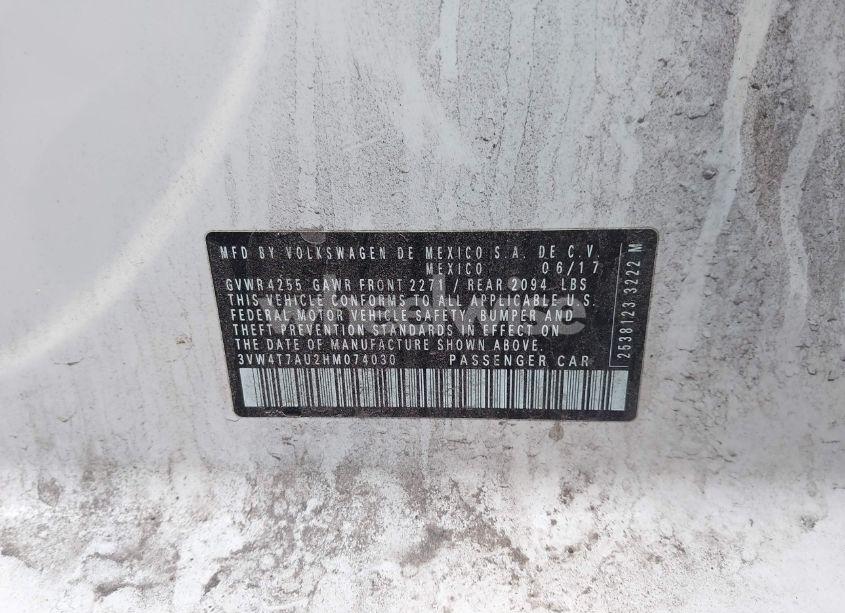 Photo 9 of 2017 Volkswagen Golf GTI AUTOBAHN 4-DOOR/S 4-DOOR/SE 4-DOOR/SPORT 4-DOOR (VIN 3VW4T7AU2HM074030)