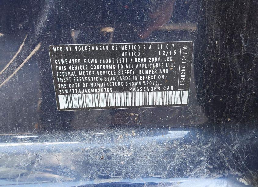 Photo 9 of 2016 Volkswagen Golf GTI S 4-DOOR (VIN 3VW4T7AU4GM036765)