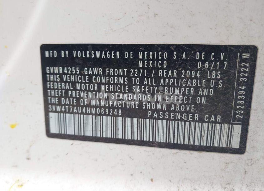 Photo 9 of 2017 Volkswagen Golf GTI AUTOBAHN 4-DOOR/S 4-DOOR/SE 4-DOOR/SPORT 4-DOOR (VIN 3VW4T7AU4HM069248)