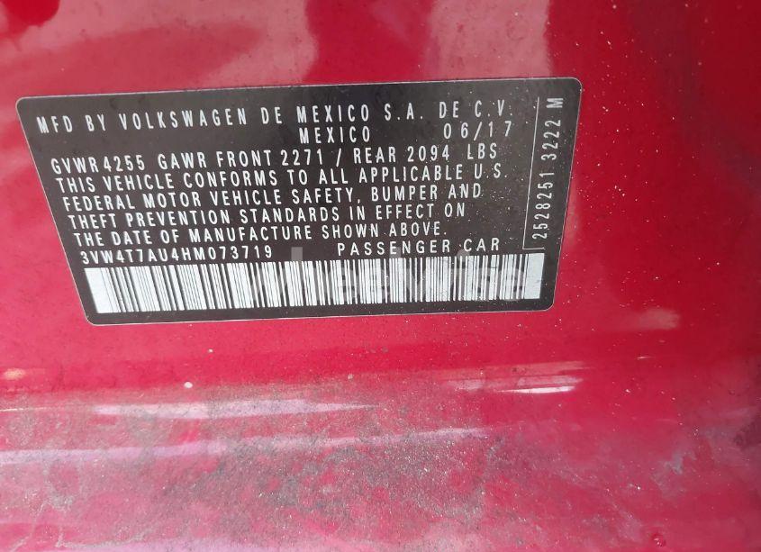 Photo 9 of 2017 Volkswagen Golf GTI AUTOBAHN 4-DOOR/S 4-DOOR/SE 4-DOOR/SPORT 4-DOOR (VIN 3VW4T7AU4HM073719)