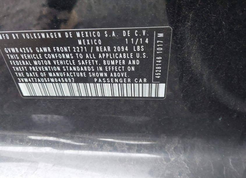 Photo 9 of 2015 Volkswagen Golf GTI 2.0T AUTOBAHN 4-DOOR (VIN 3VW4T7AU5FM045697)