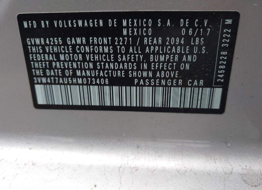 Photo 9 of 2017 Volkswagen Golf GTI AUTOBAHN 4-DOOR/S 4-DOOR/SE 4-DOOR/SPORT 4-DOOR (VIN 3VW4T7AU5HM073406)