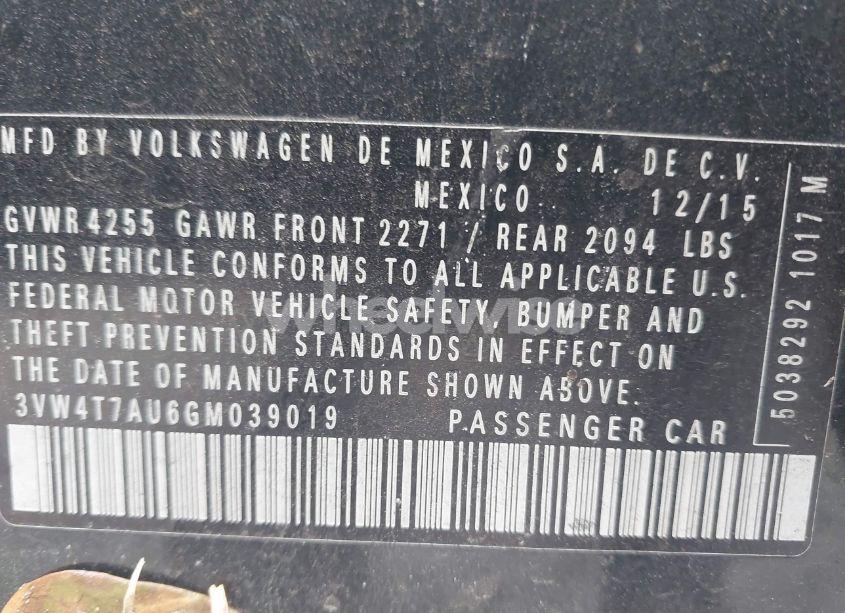 Photo 9 of 2016 Volkswagen Golf GTI S 4-DOOR (VIN 3VW4T7AU6GM039019)