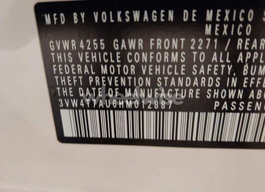 Photo 9 of 2017 Volkswagen Golf GTI AUTOBAHN 4-DOOR/S 4-DOOR/SE 4-DOOR/SPORT 4-DOOR (VIN 3VW4T7AU6HM012887)