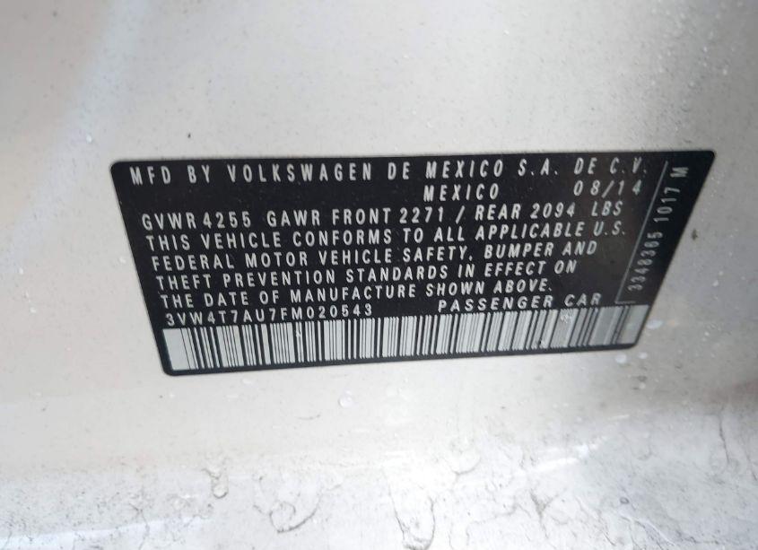 Photo 9 of 2015 Volkswagen Golf GTI 2.0T S 4-DOOR (VIN 3VW4T7AU7FM020543)