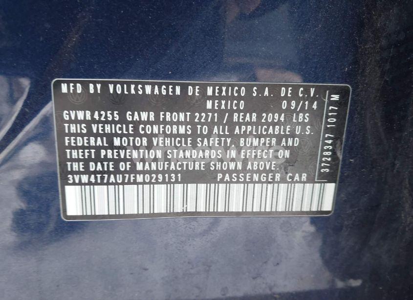 Photo 9 of 2015 Volkswagen Golf GTI 2.0T SE 4-DOOR (VIN 3VW4T7AU7FM029131)