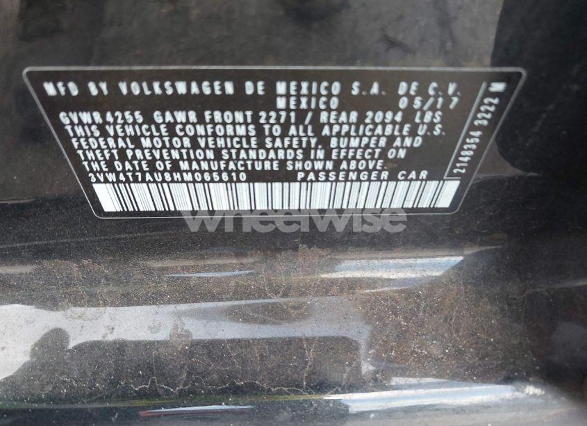 Photo 9 of 2017 Volkswagen Golf GTI AUTOBAHN 4-DOOR/S 4-DOOR/SE 4-DOOR/SPORT 4-DOOR (VIN 3VW4T7AU8HM065610)