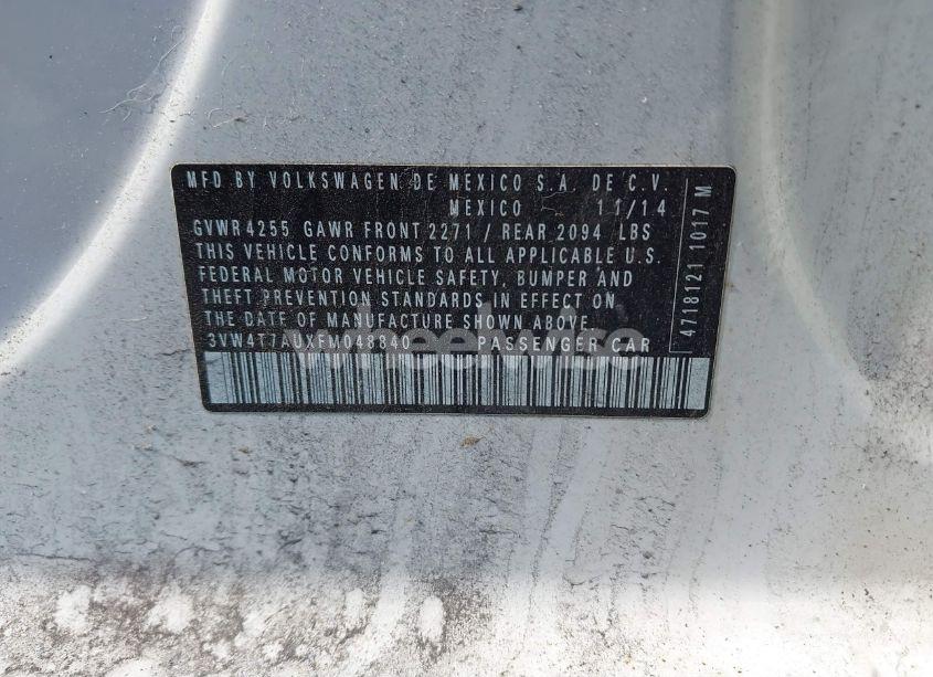 Photo 9 of 2015 Volkswagen Golf GTI 2.0T S 4-DOOR (VIN 3VW4T7AUXFM048840)