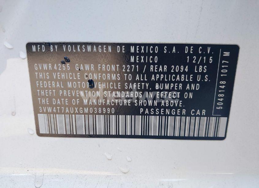 Photo 9 of 2016 Volkswagen Golf GTI S 4-DOOR (VIN 3VW4T7AUXGM038990)