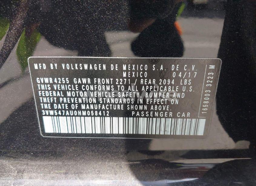 Photo 9 of 2017 Volkswagen Golf GTI AUTOBAHN 4-DOOR/S 4-DOOR/SE 4-DOOR/SPORT 4-DOOR (VIN 3VW547AU0HM058412)