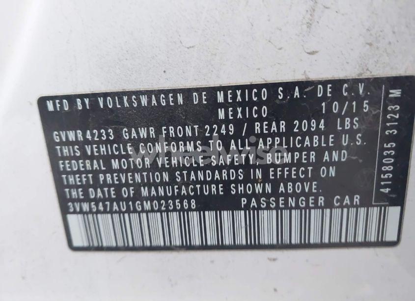 Photo 9 of 2016 Volkswagen Golf GTI AUTOBAHN W/PERFORMANCE PACKAGE 4-DOOR (VIN 3VW547AU1GM023568)