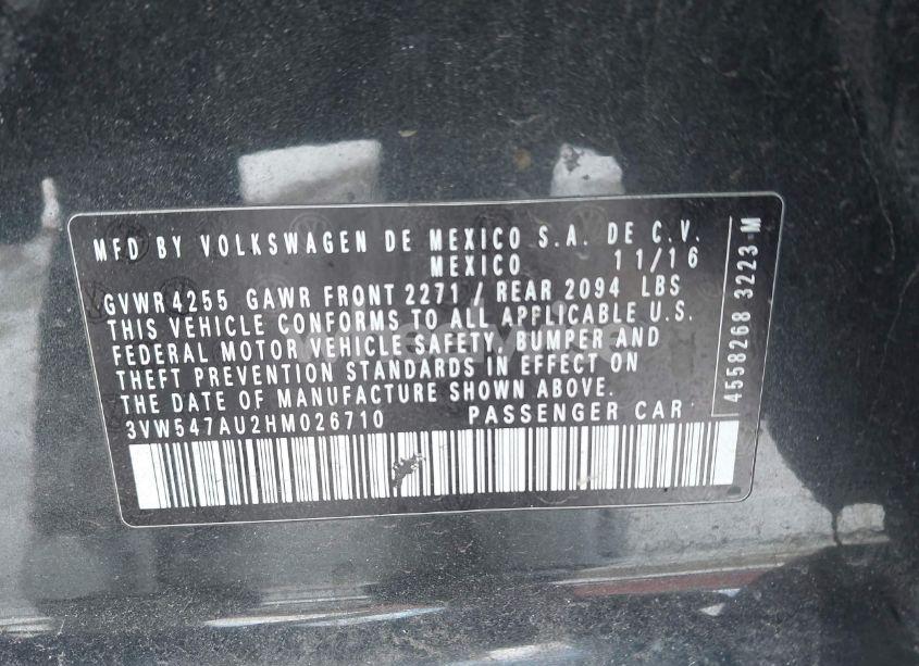 Photo 9 of 2017 Volkswagen Golf GTI AUTOBAHN 4-DOOR/S 4-DOOR/SE 4-DOOR/SPORT 4-DOOR (VIN 3VW547AU2HM026710)