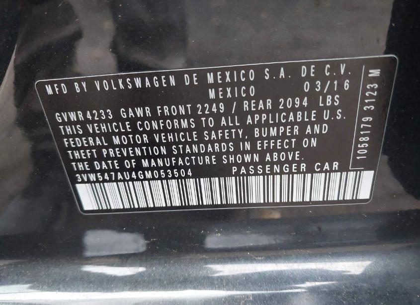 Photo 9 of 2016 Volkswagen Golf GTI SE W/PERFORMANCE PACKAGE 4-DOOR (VIN 3VW547AU4GM053504)