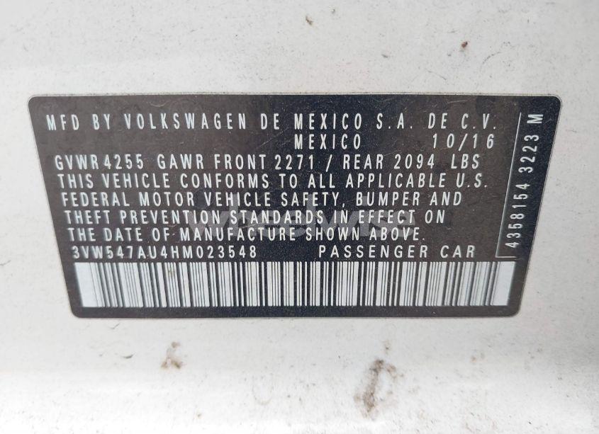 Photo 9 of 2017 Volkswagen Golf GTI AUTOBAHN 4-DOOR/S 4-DOOR/SE 4-DOOR/SPORT 4-DOOR (VIN 3VW547AU4HM023548)