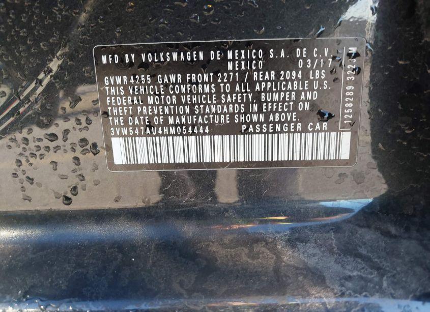 Photo 9 of 2017 Volkswagen Golf GTI AUTOBAHN 4-DOOR/S 4-DOOR/SE 4-DOOR/SPORT 4-DOOR (VIN 3VW547AU4HM054444)