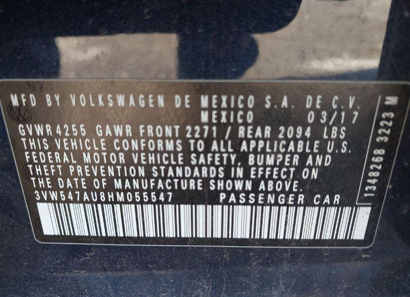 Photo 9 of 2017 Volkswagen Golf GTI AUTOBAHN 4-DOOR/S 4-DOOR/SE 4-DOOR/SPORT 4-DOOR (VIN 3VW547AU8HM055547)