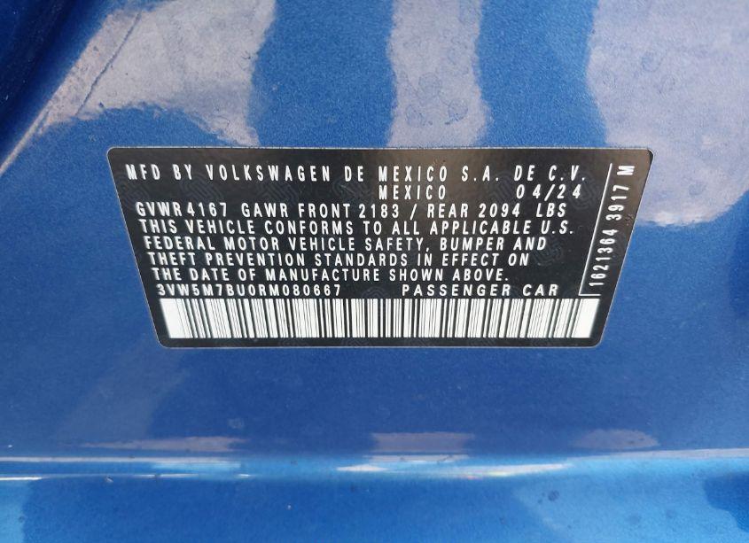 Photo 9 of 2024 Volkswagen Jetta 1.5T S (VIN 3VW5M7BU0RM080667)
