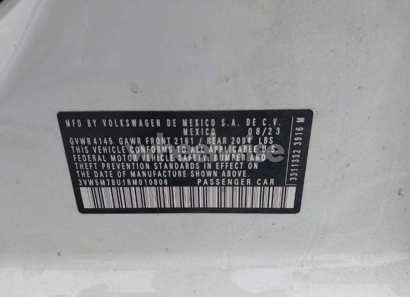 Photo 9 of 2024 Volkswagen Jetta 1.5T S (VIN 3VW5M7BU1RM010806)