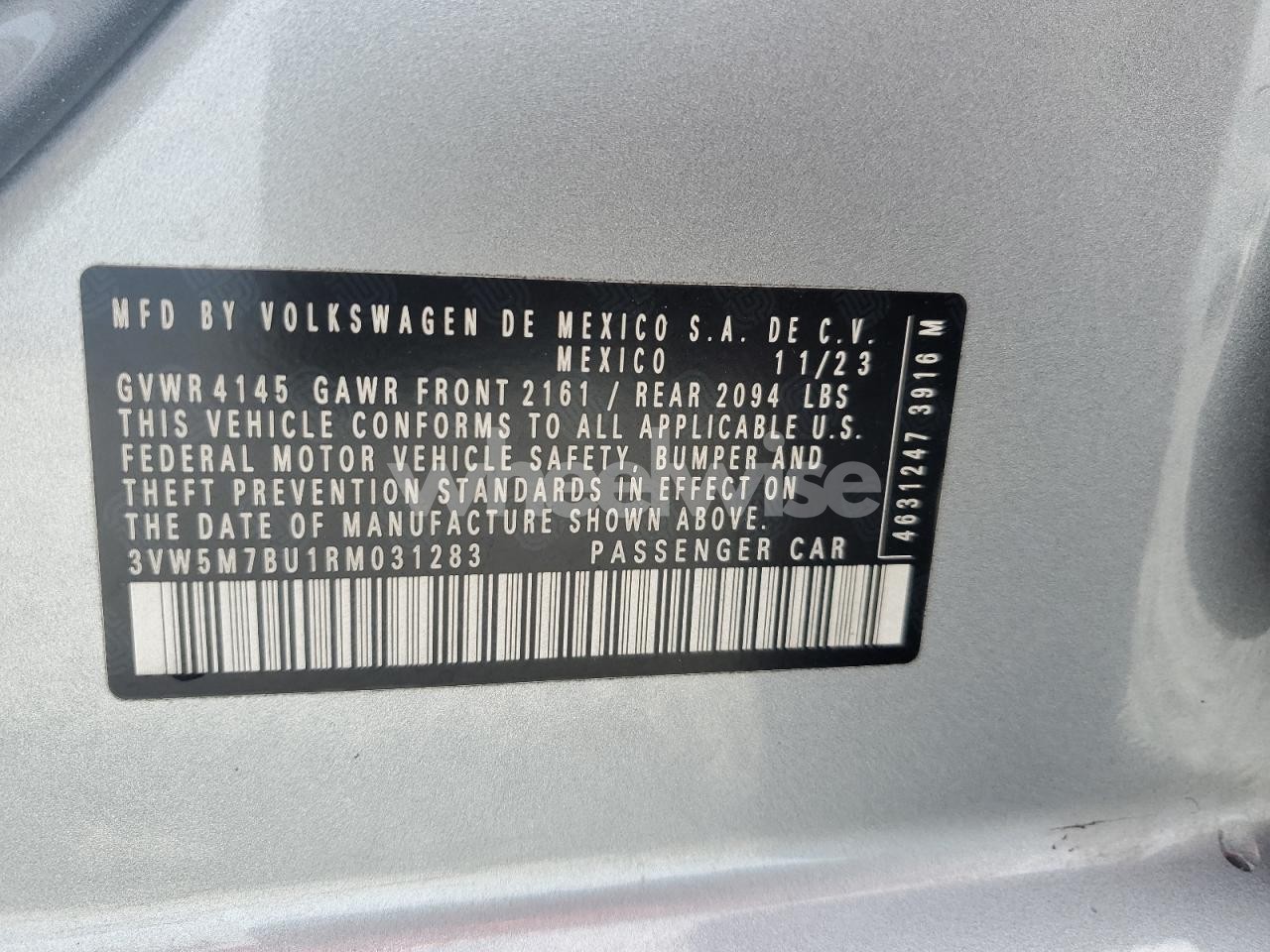 Photo 13 of 2024 VOLKSWAGEN JETTA S (VIN 3VW5M7BU1RM031283)