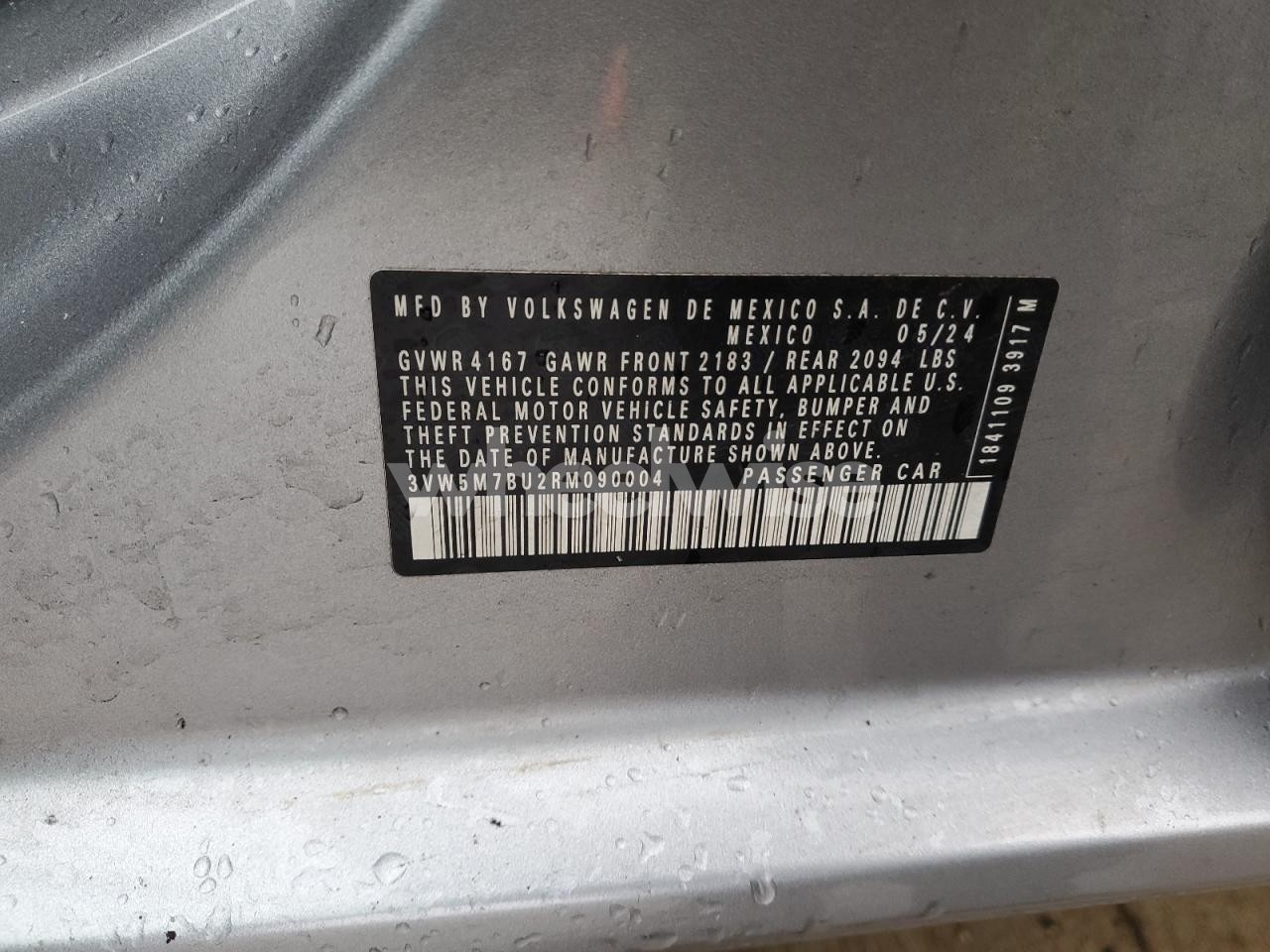 Photo 13 of 2024 VOLKSWAGEN JETTA S (VIN 3VW5M7BU2RM090004)