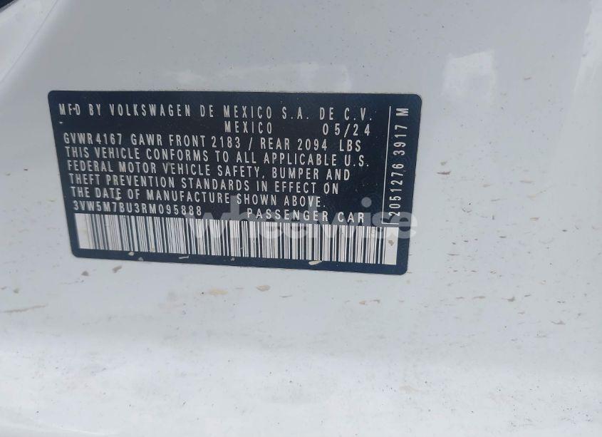 Photo 9 of 2024 Volkswagen Jetta 1.5T S (VIN 3VW5M7BU3RM095888)