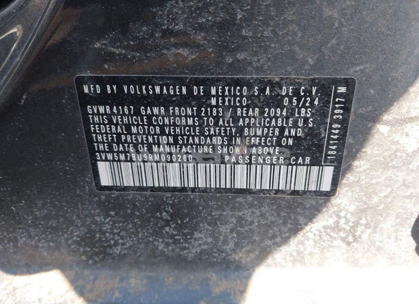 Photo 9 of 2024 Volkswagen Jetta 1.5T S (VIN 3VW5M7BU9RM090260)