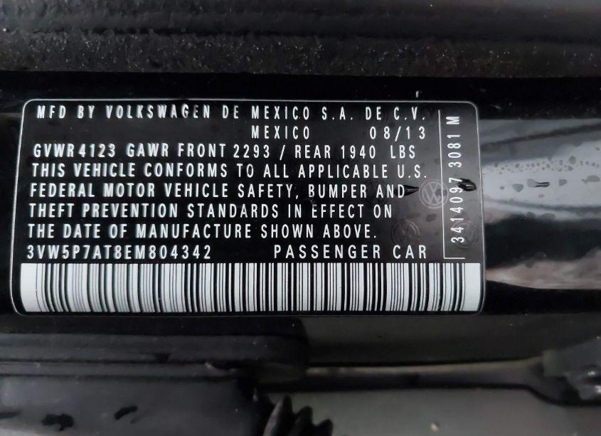 Photo 9 of 2014 Volkswagen Beetle 2.5L (VIN 3VW5P7AT8EM804342)