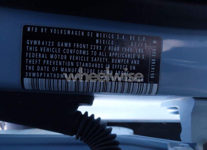 Photo 9 of 2013 Volkswagen Beetle 2.5L (VIN 3VW5P7AT9DM811542)