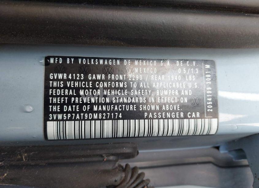 Photo 9 of 2013 Volkswagen Beetle 2.5L (VIN 3VW5P7AT9DM827174)