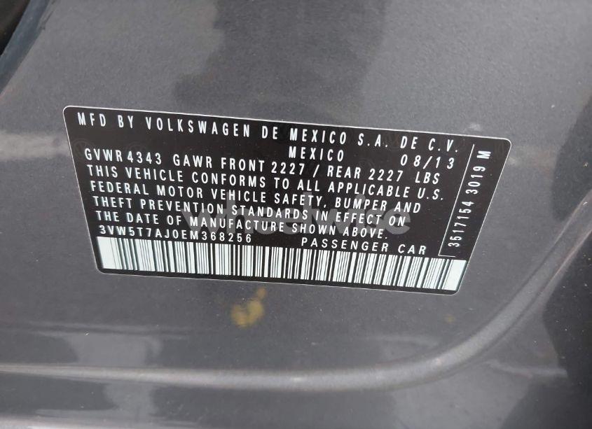 Photo 9 of 2014 Volkswagen Jetta GLI (VIN 3VW5T7AJ0EM368256)