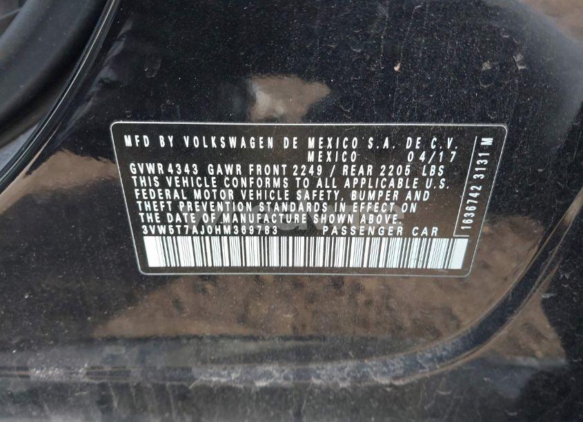 Photo 9 of 2017 Volkswagen Jetta GLI (VIN 3VW5T7AJ0HM369783)