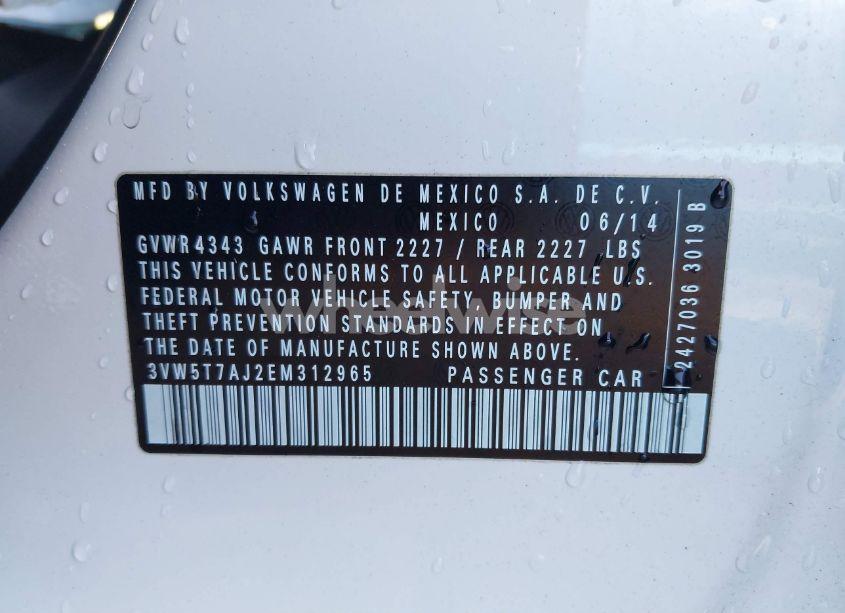 Photo 9 of 2014 Volkswagen Jetta GLI EDITION 30 (VIN 3VW5T7AJ2EM312965)