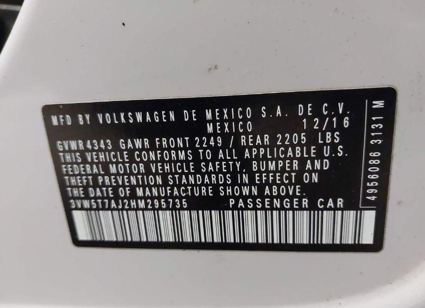 Photo 9 of 2017 Volkswagen Jetta GLI (VIN 3VW5T7AJ2HM295735)