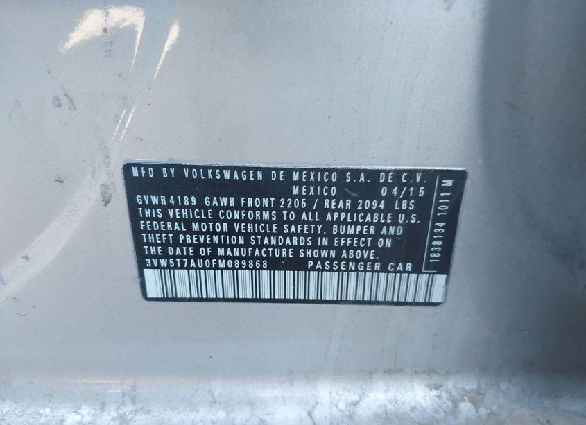 Photo 9 of 2015 Volkswagen Golf GTI 2.0T S 4-DOOR (VIN 3VW5T7AU0FM089868)