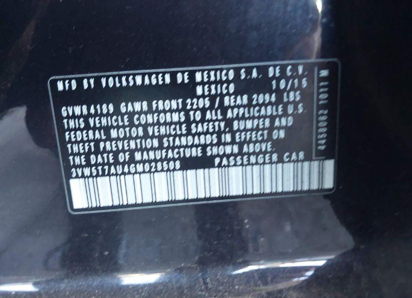 Photo 9 of 2016 Volkswagen Golf GTI S 4-DOOR (VIN 3VW5T7AU4GM028508)