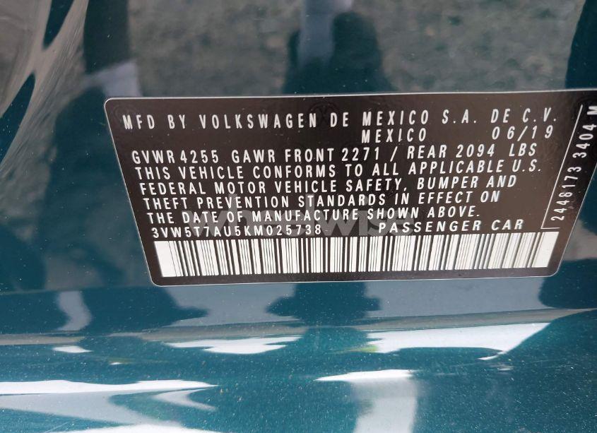 Photo 9 of 2019 Volkswagen Golf GTI 2.0T AUTOBAHN/2.0T RABBIT EDITION/2.0T S/2.0T SE (VIN 3VW5T7AU5KM025738)