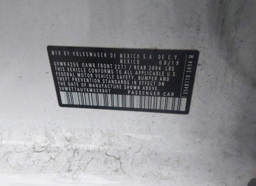 Photo 9 of 2019 Volkswagen Golf GTI 2.0T AUTOBAHN/2.0T RABBIT EDITION/2.0T S/2.0T SE (VIN 3VW5T7AU7KM029807)