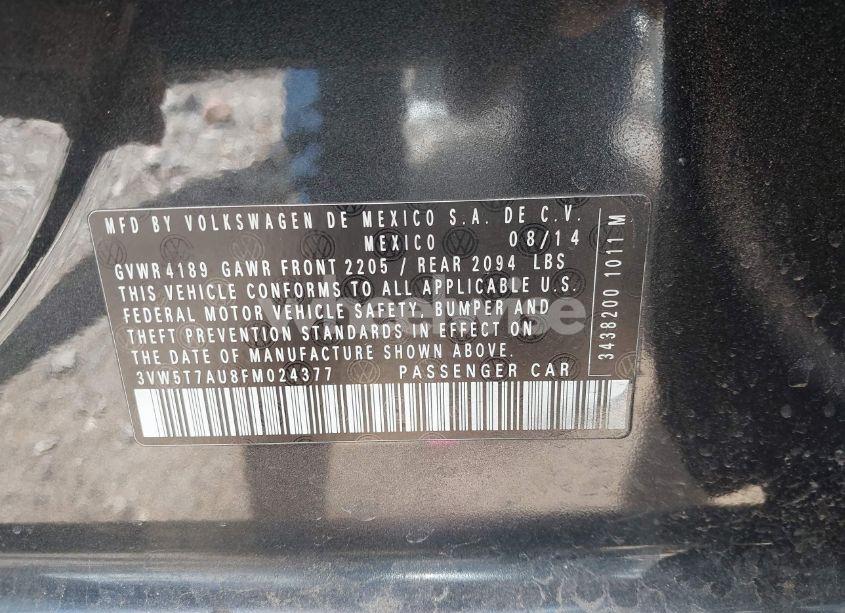 Photo 9 of 2015 Volkswagen Golf GTI 2.0T S 4-DOOR (VIN 3VW5T7AU8FM024377)