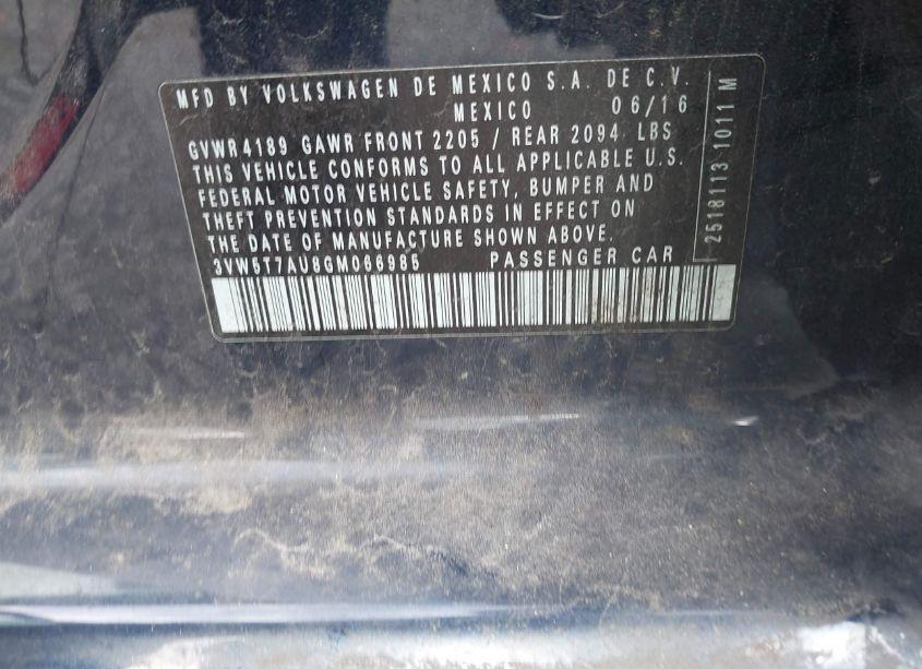 Photo 9 of 2016 Volkswagen Golf GTI S 4-DOOR (VIN 3VW5T7AU8GM066985)