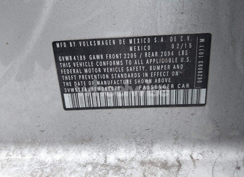 Photo 9 of 2015 Volkswagen Golf GTI 2.0T SE 4-DOOR (VIN 3VW5T7AU9FM068078)