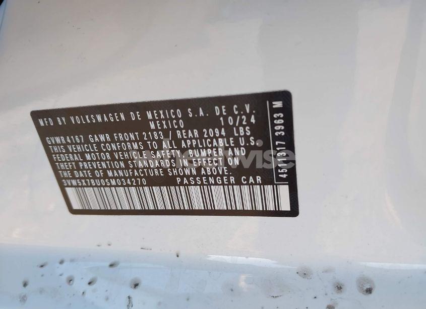 Photo 9 of 2025 Volkswagen Jetta 1.5T S (VIN 3VW5X7BU0SM034270)