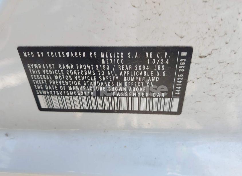 Photo 9 of 2025 Volkswagen Jetta 1.5T S (VIN 3VW5X7BU1SM033919)