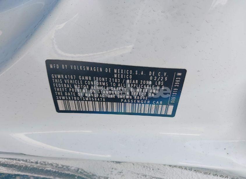 Photo 9 of 2025 Volkswagen Jetta 1.5T S (VIN 3VW5X7BU1SM058478)