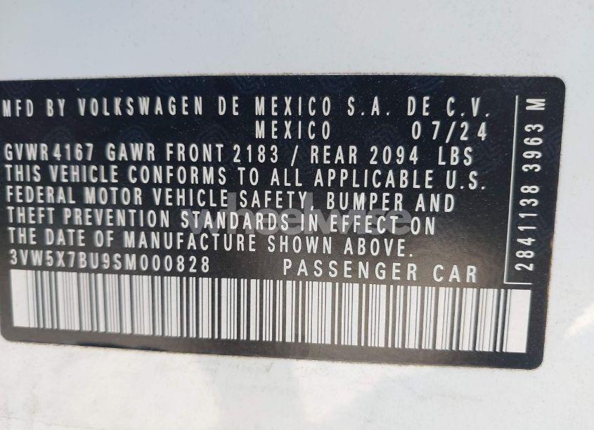 Photo 9 of 2025 Volkswagen Jetta 1.5T S (VIN 3VW5X7BU9SM000828)