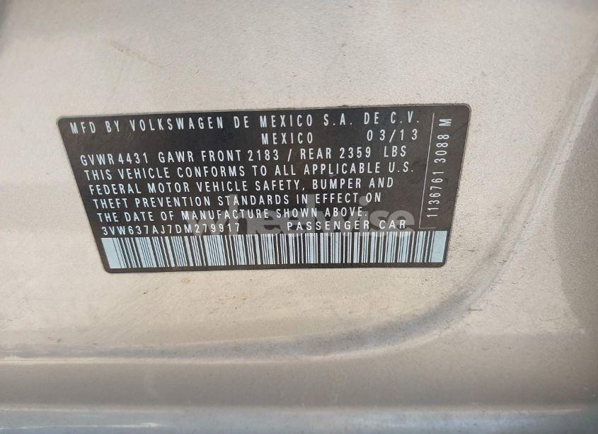 Photo 9 of 2013 Volkswagen Jetta HYBRID SEL PREMIUM (VIN 3VW637AJ7DM279917)