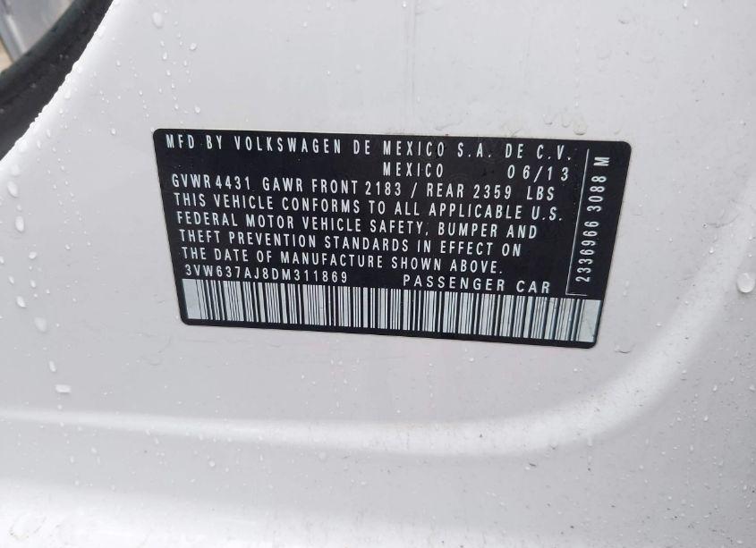 Photo 9 of 2013 Volkswagen Jetta HYBRID SEL (VIN 3VW637AJ8DM311869)
