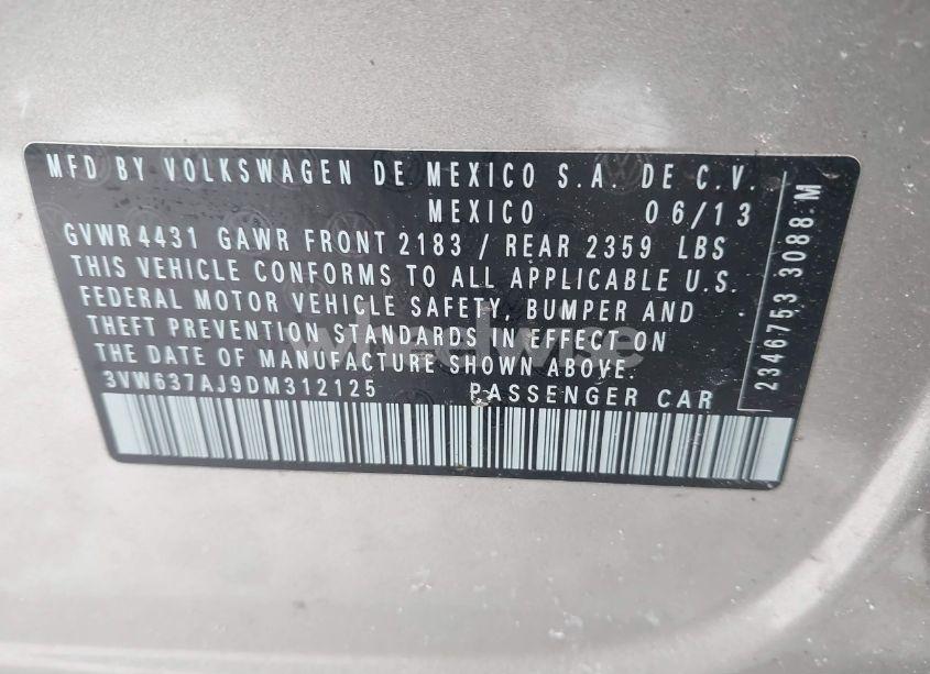 Photo 9 of 2013 Volkswagen Jetta HYBRID SEL (VIN 3VW637AJ9DM312125)