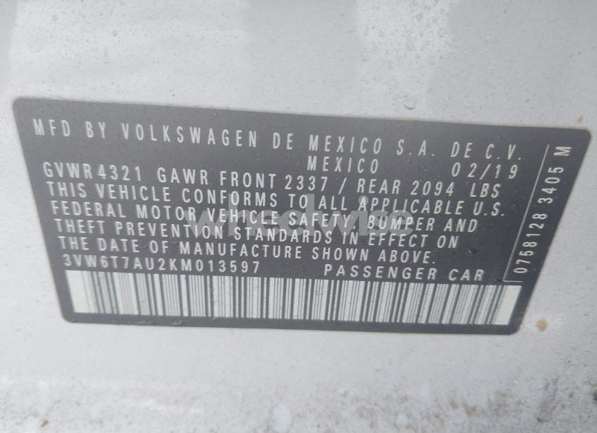 Photo 9 of 2019 Volkswagen Golf GTI (VIN 3VW6T7AU2KM013597)